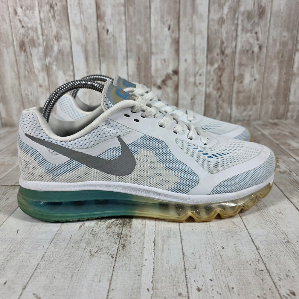 Nike Air Max 2014 Womens Running Shoes White Blue 621077-104 Size 8.5